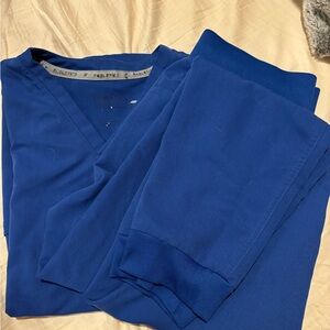 Fabletics Vibrant Blue scrub Set